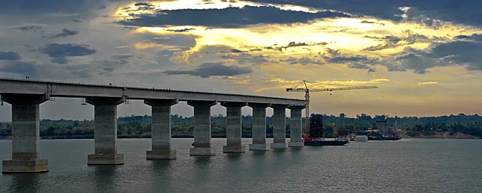 Mekong Bridge at Stung Treng by Asienreisender